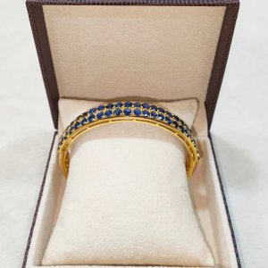 Mogok natural sapphire double-strand bracelet