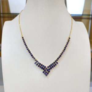 Newly released Mogok natural ruby ​​and sapphire half-strand necklaces