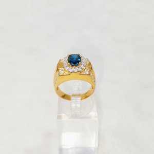 A newly released, luxurious men's ring with natural Mogok sapphire and diamond