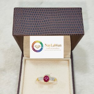 Beautiful new Mogok natural ruby ​​and natural diamond rings