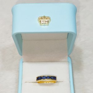 Mogok natural sapphire frame clip rings