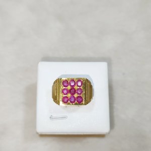 Newly released Mogok natural ruby ​​and gold nine-pointed star ring