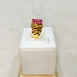 Newly released Mogok natural ruby ​​and gold nine-pointed star ring