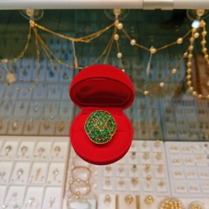 Zambia natural emerald ring